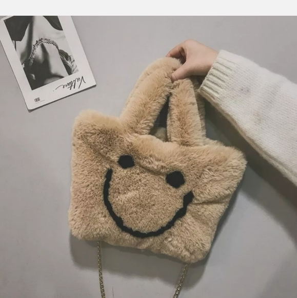 Smiley face shopper tote bag - Picture 4 of 4